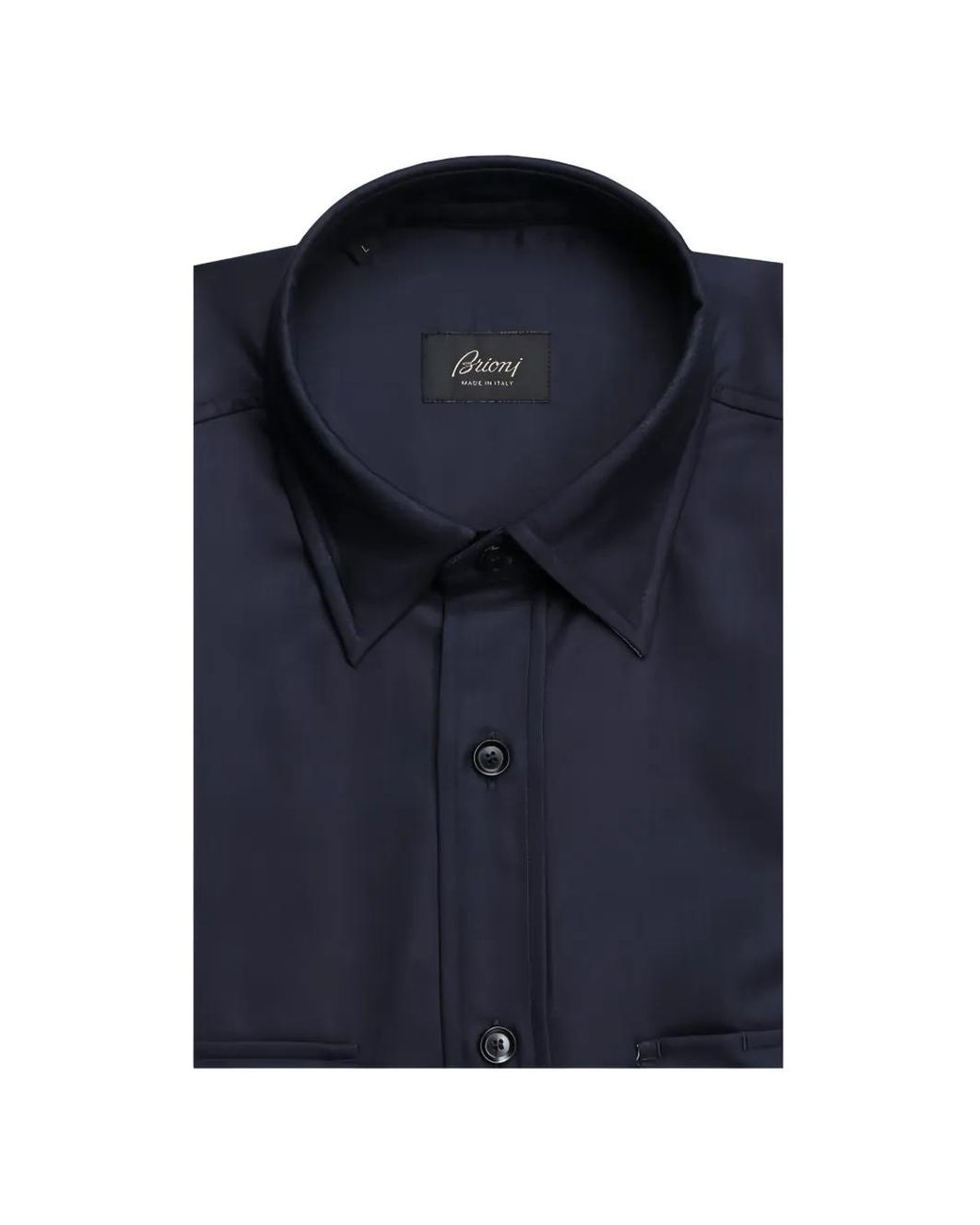 Brioni Blue Buttoned Shirt for men