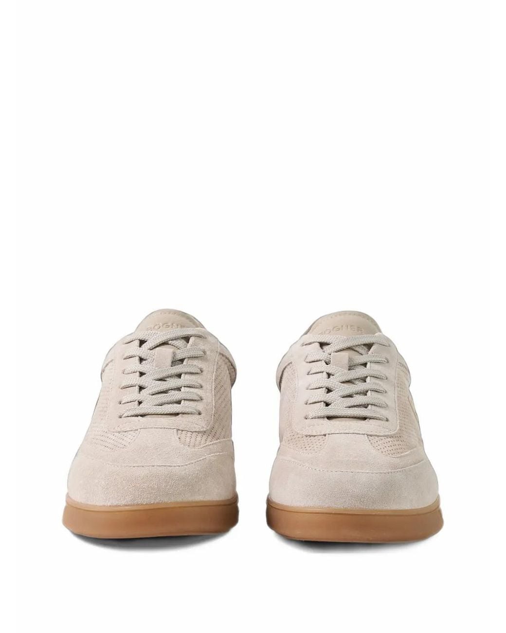 Bogner Natural Parma Perforated Suede Sneakers for men