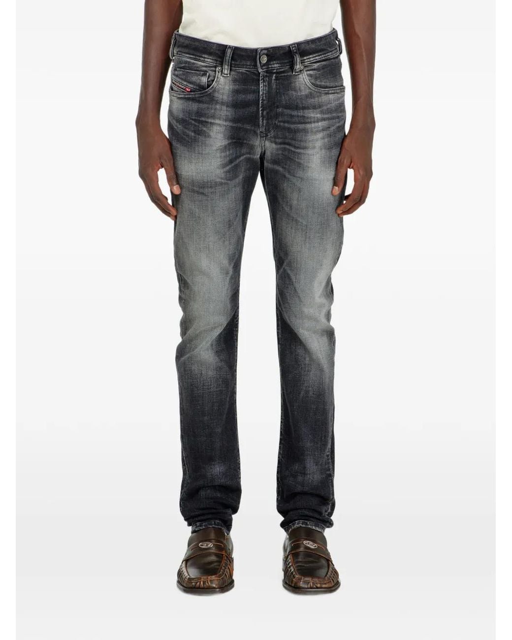DIESEL Gray 1979 Sleenker Skinny Jeans for men