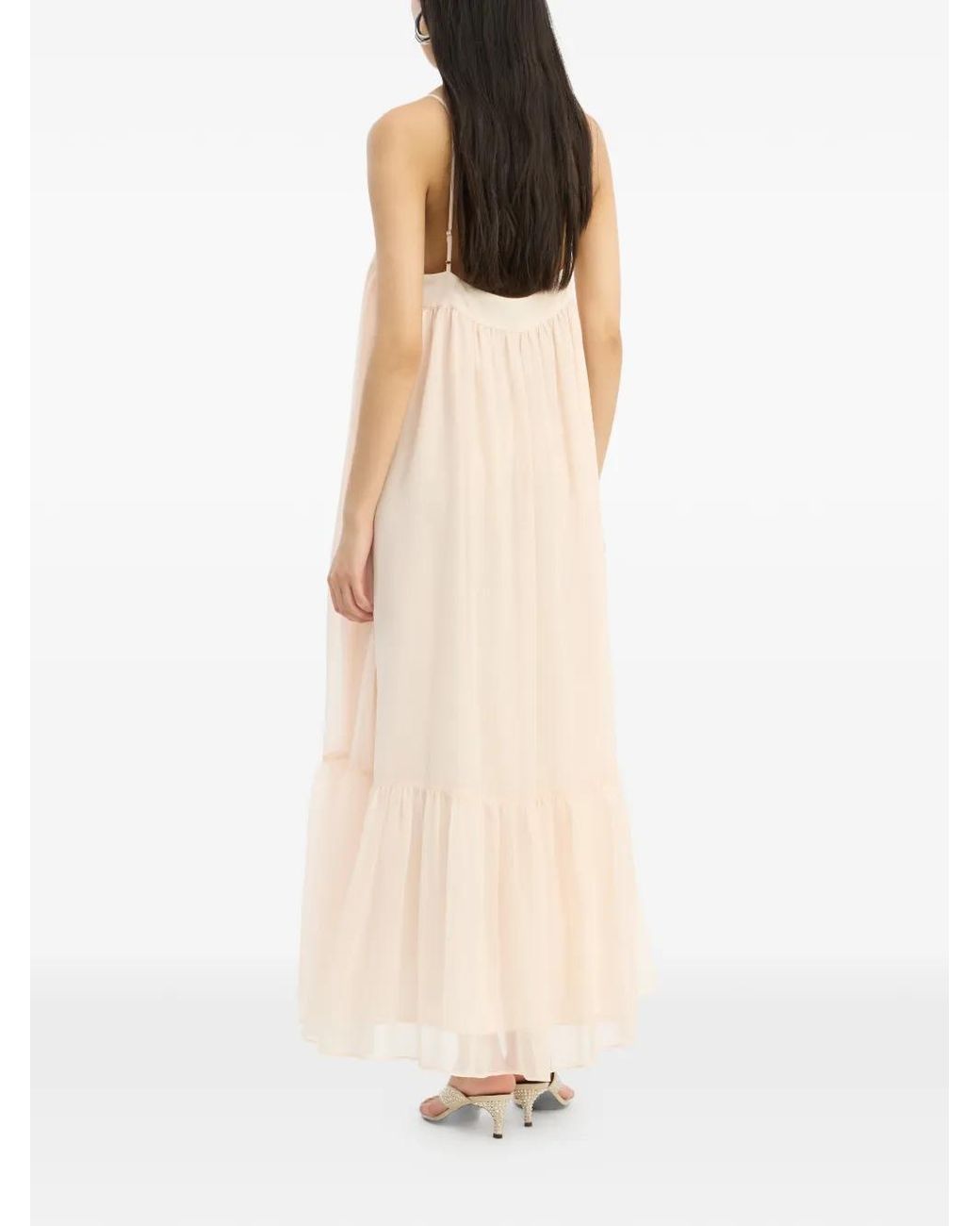 ROTATE BIRGER CHRISTENSEN White Chiffon A-Line Dress