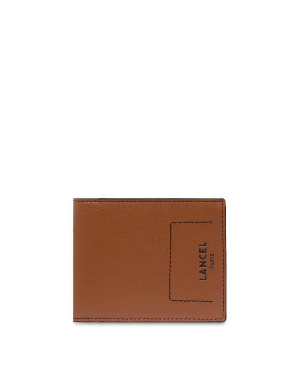 Lancel Brown 8Cc Bi-Fold Leather Wallet for men