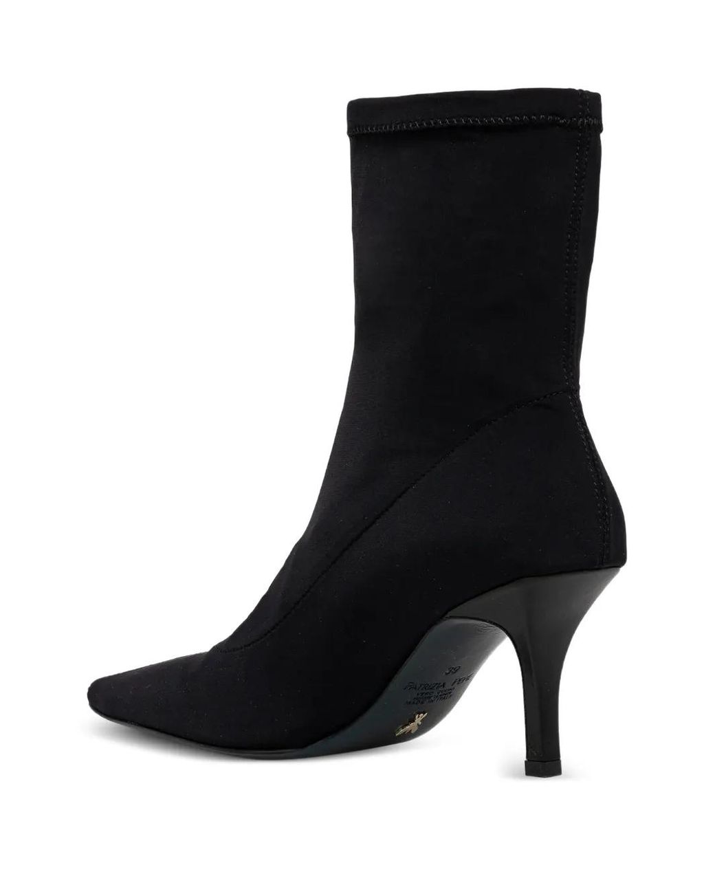 Patrizia Pepe Black 75Mm Minimal Shape Ankle Boots