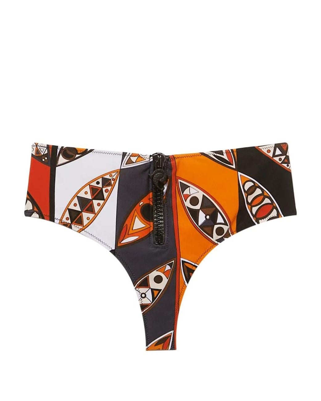 Emilio Pucci White Graphic-Print Bikini Bottoms