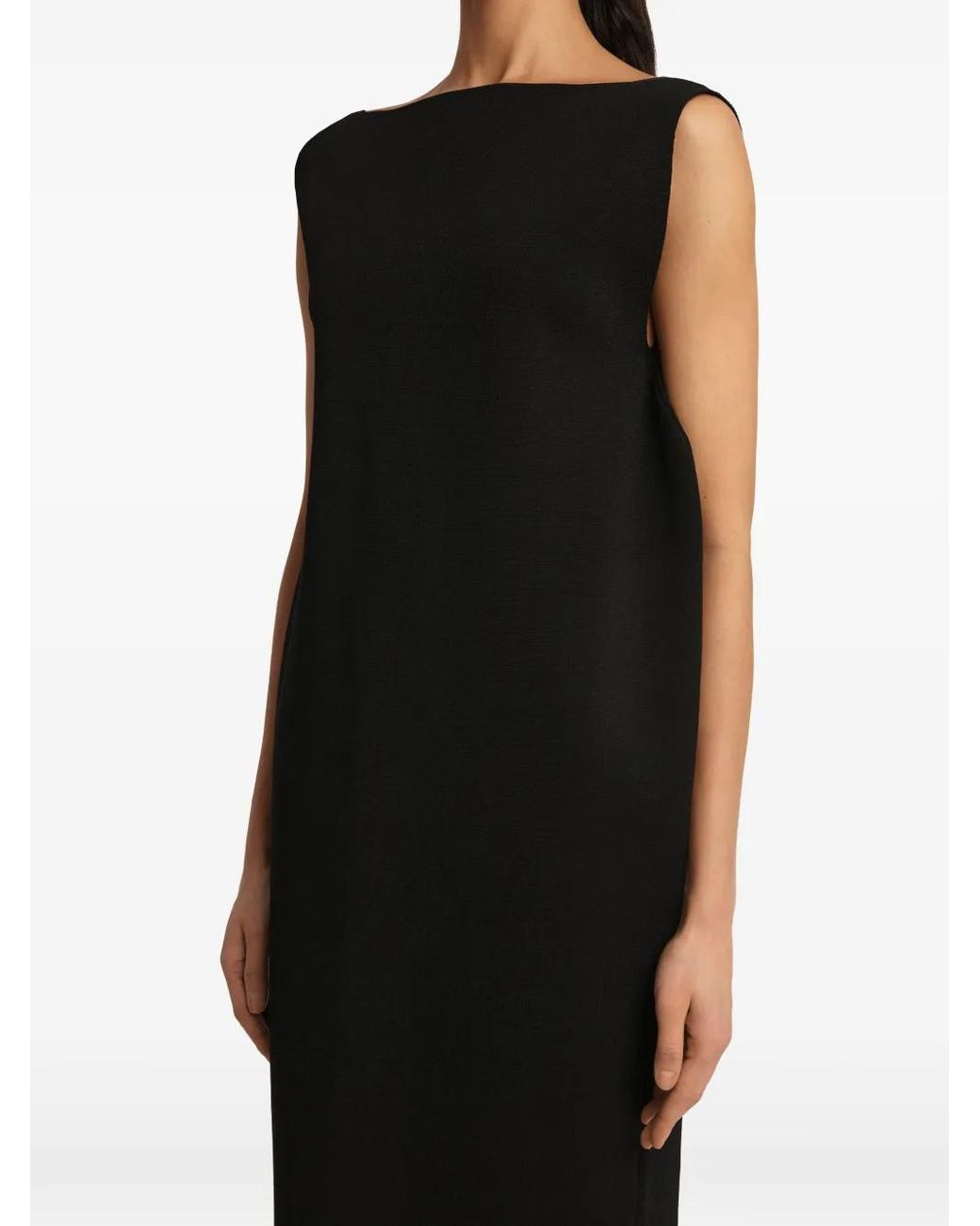 Khaite Black Malik Midi Dress