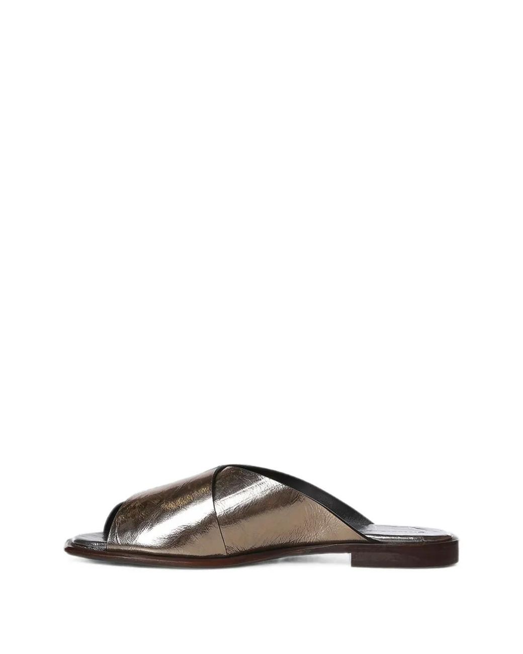 Giuliano Galiano Yellow Crinkled-Effect Crossover-Strap Sandals