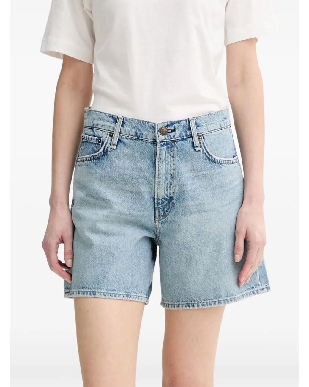 Rag & Bone Blue Short Kaia À Coupe Courte