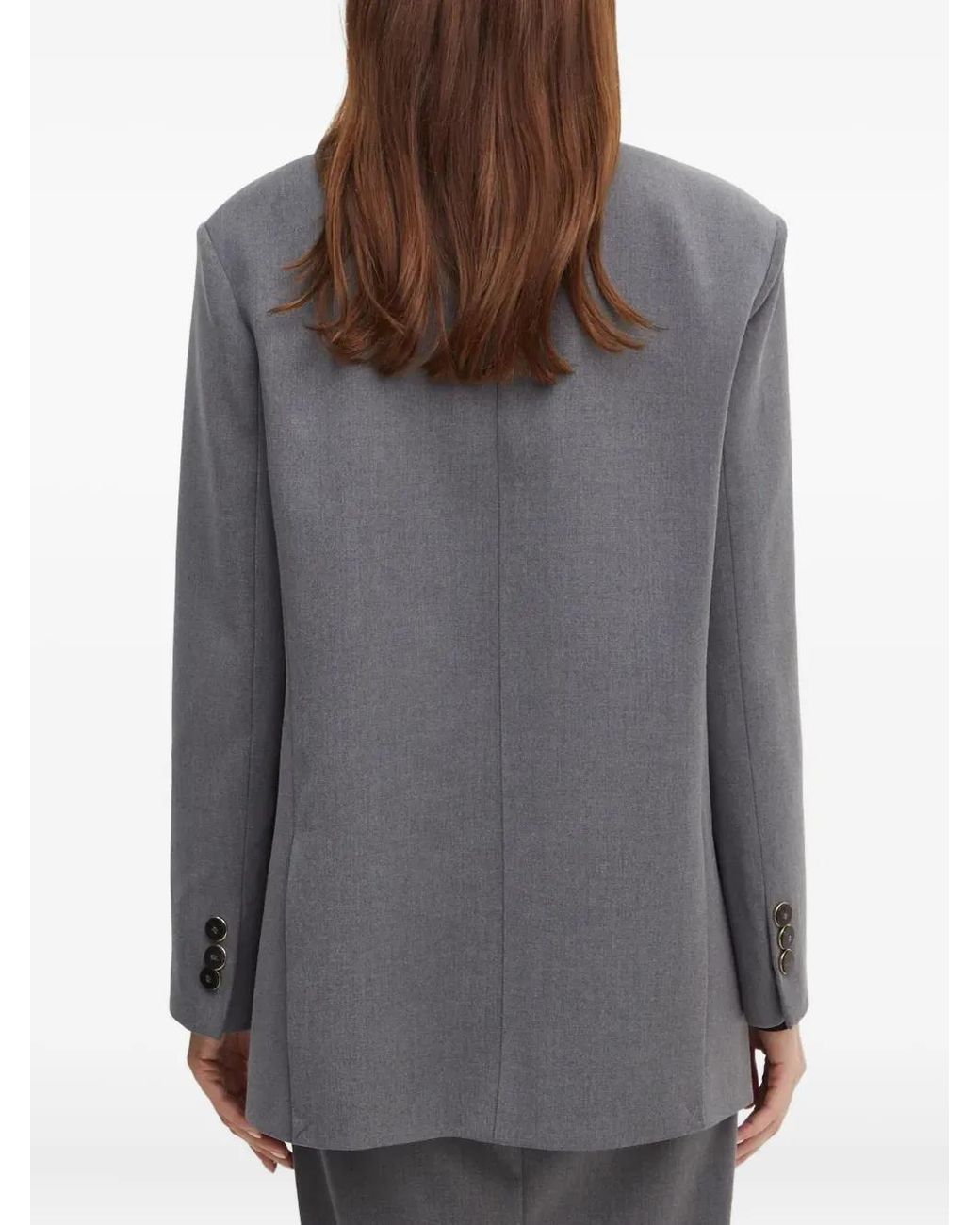 SIMONA CORSELLINI Gray Jacke Mit Knöpfen