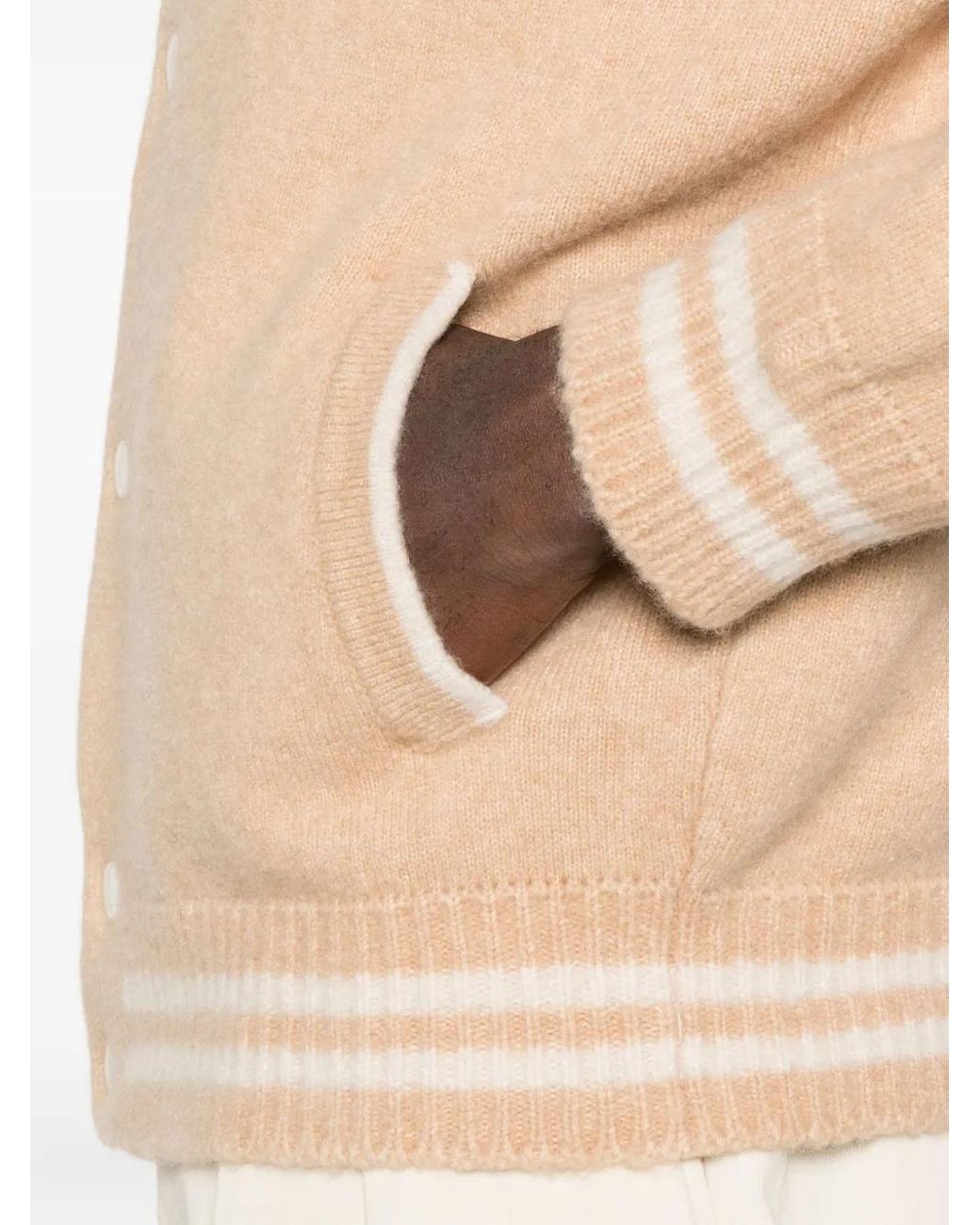 Laneus Natural Cashmere Bomber Jacket for men