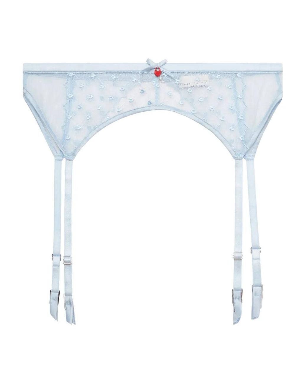 Fleur du Mal White Love Lock Garter Belt