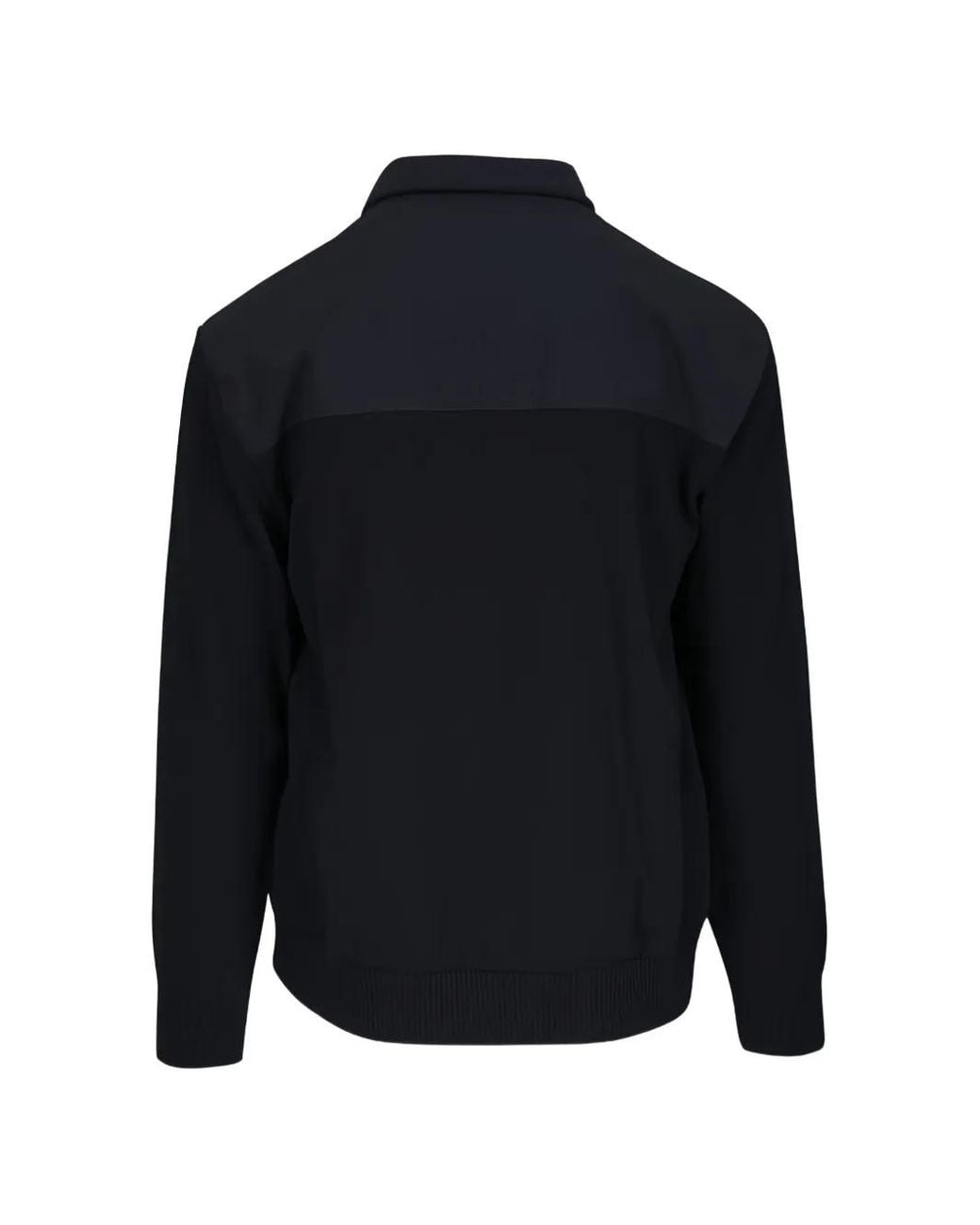 Paul & Shark Black Wool-Paneled Zip-Up Jacket for men