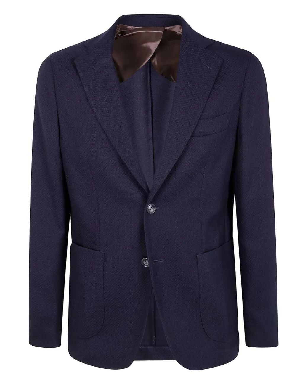 Barba Napoli Blue Bactive Mono Textured Blazer for men