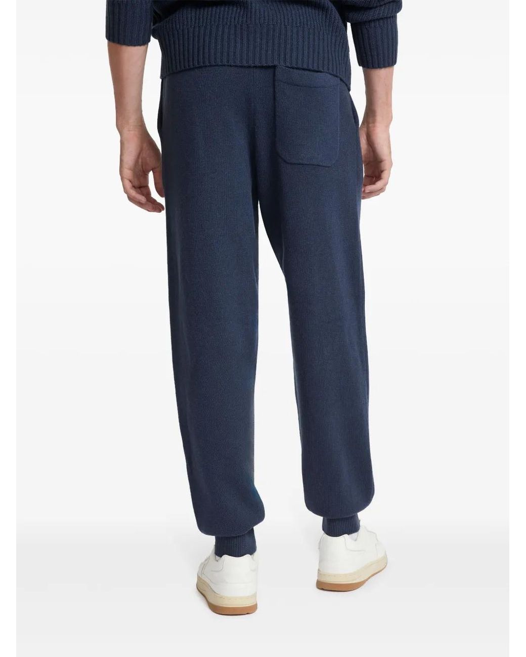 Yves Salomon Blue Knitted Track Pants for men