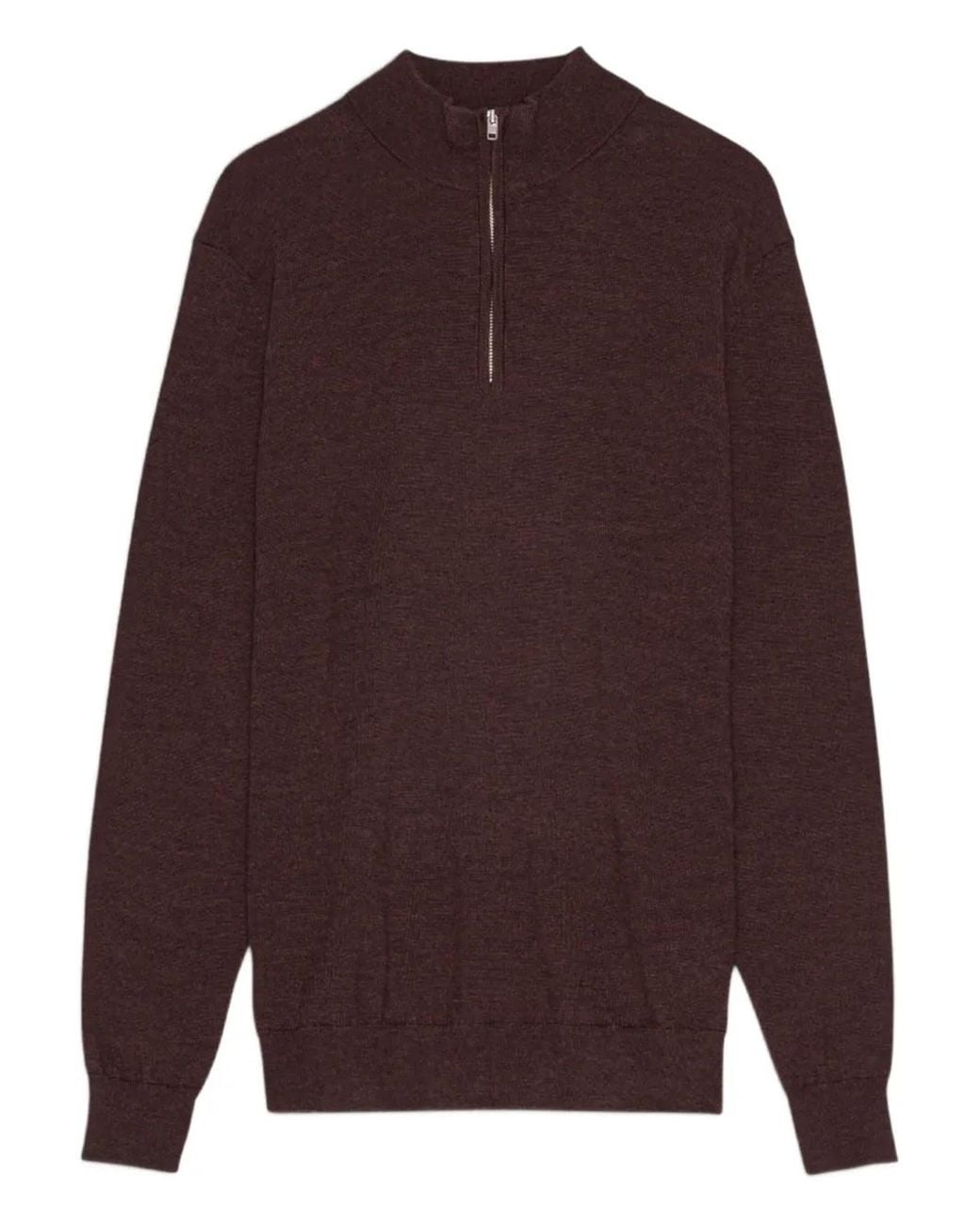 NN07 Purple Wool Sweater for men