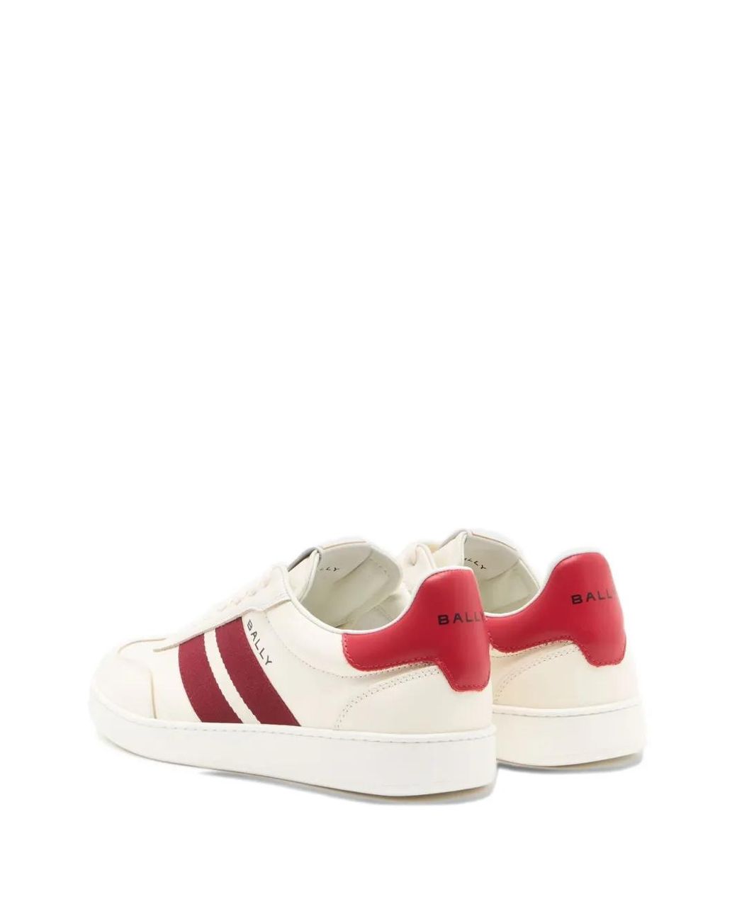Bally Pink Retro Crest Striped Leather Sneakers for men