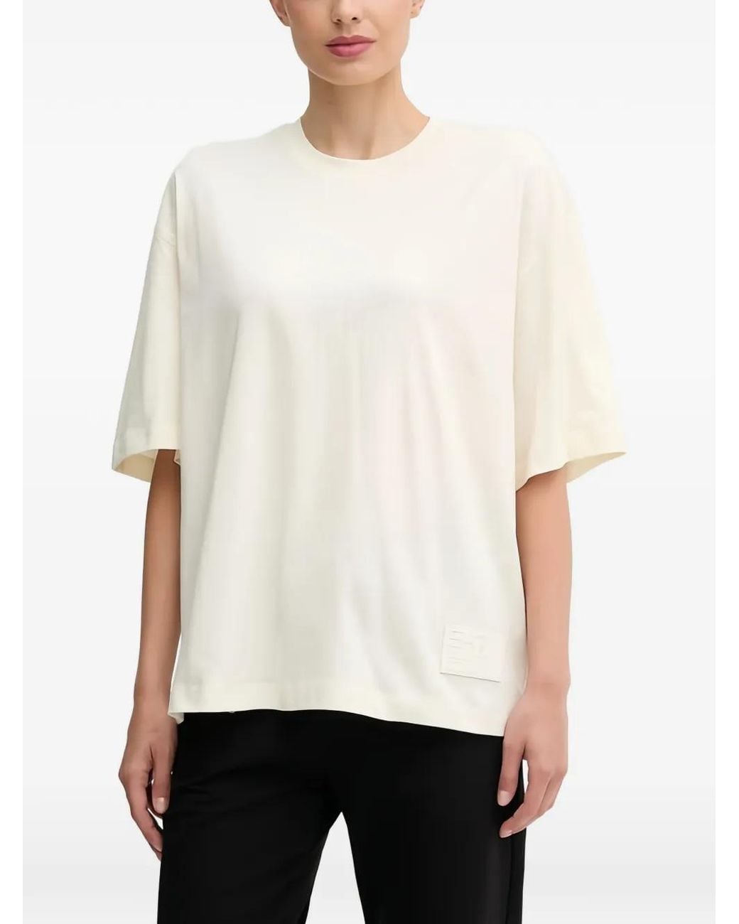 EA7 White Short-Sleeve Logo T-Shirt