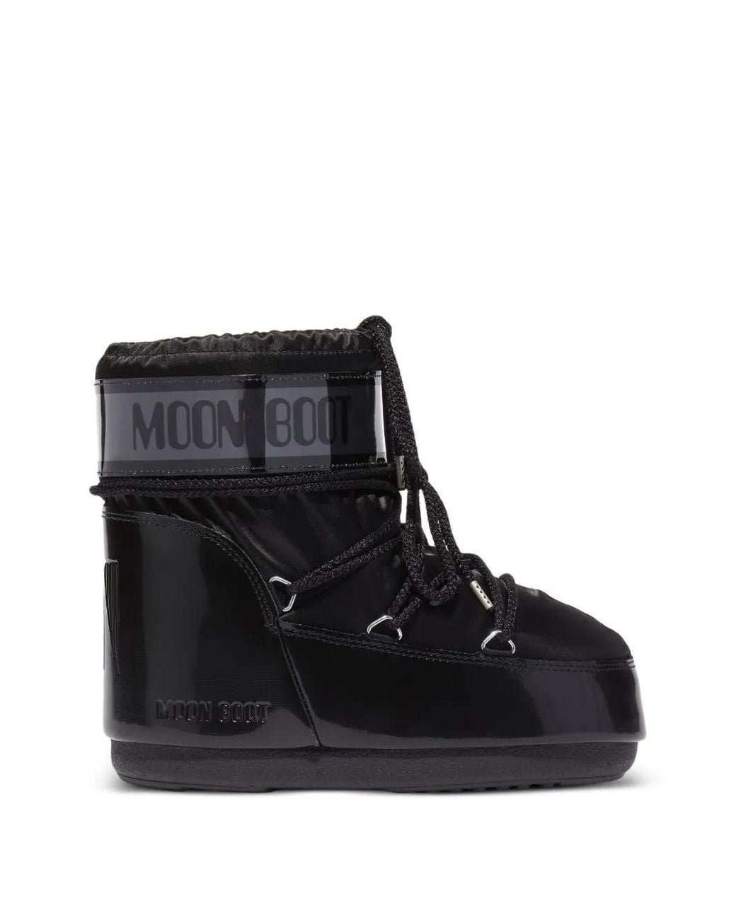 Moon Boot Black Icon Low Glance Satin Boots