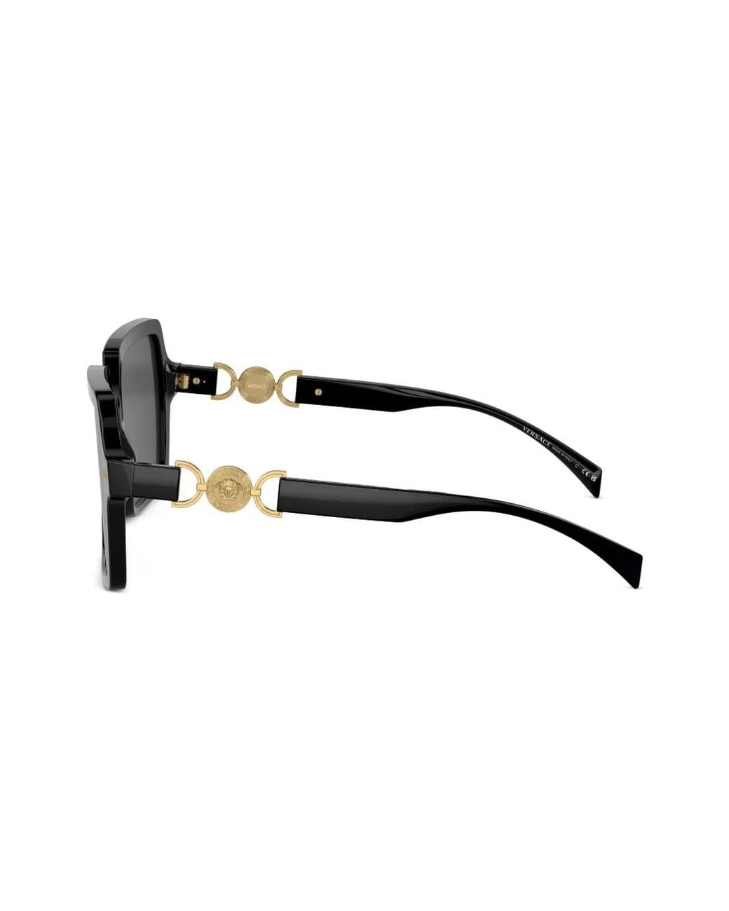 Versace Black Medusa Biggie Square-Frame Sunglasses