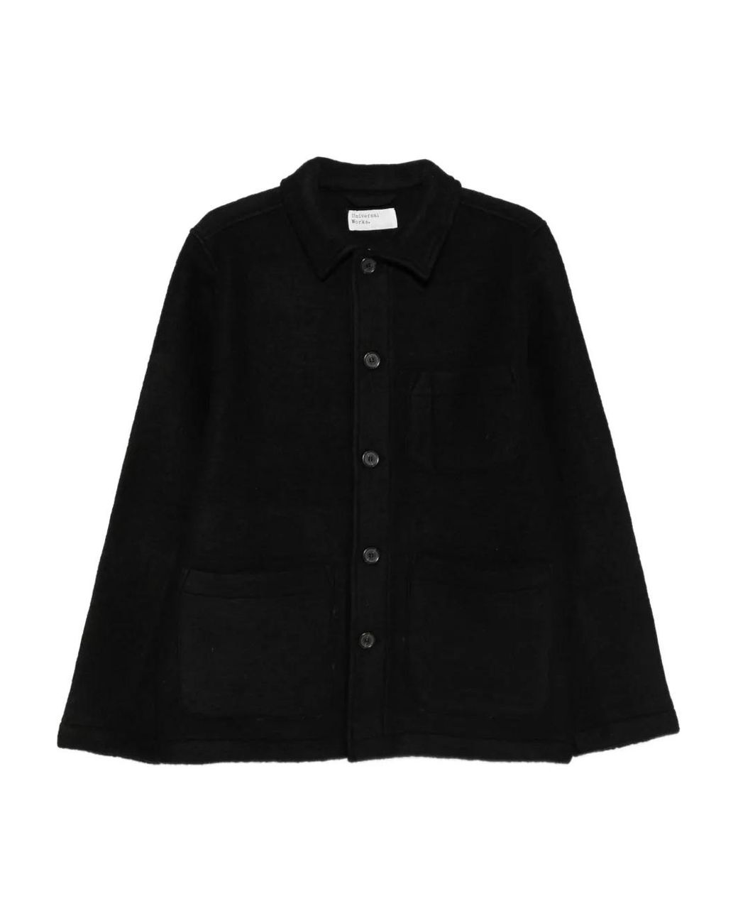 Universal Works Black Button-Front Patch-Pocket Jacket for men