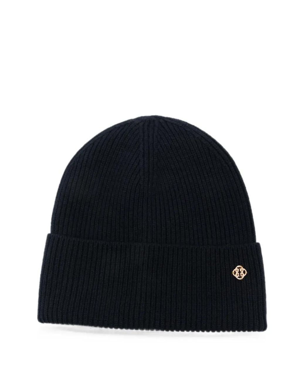 Gant Blue Ribbed Wool Beanie Hat