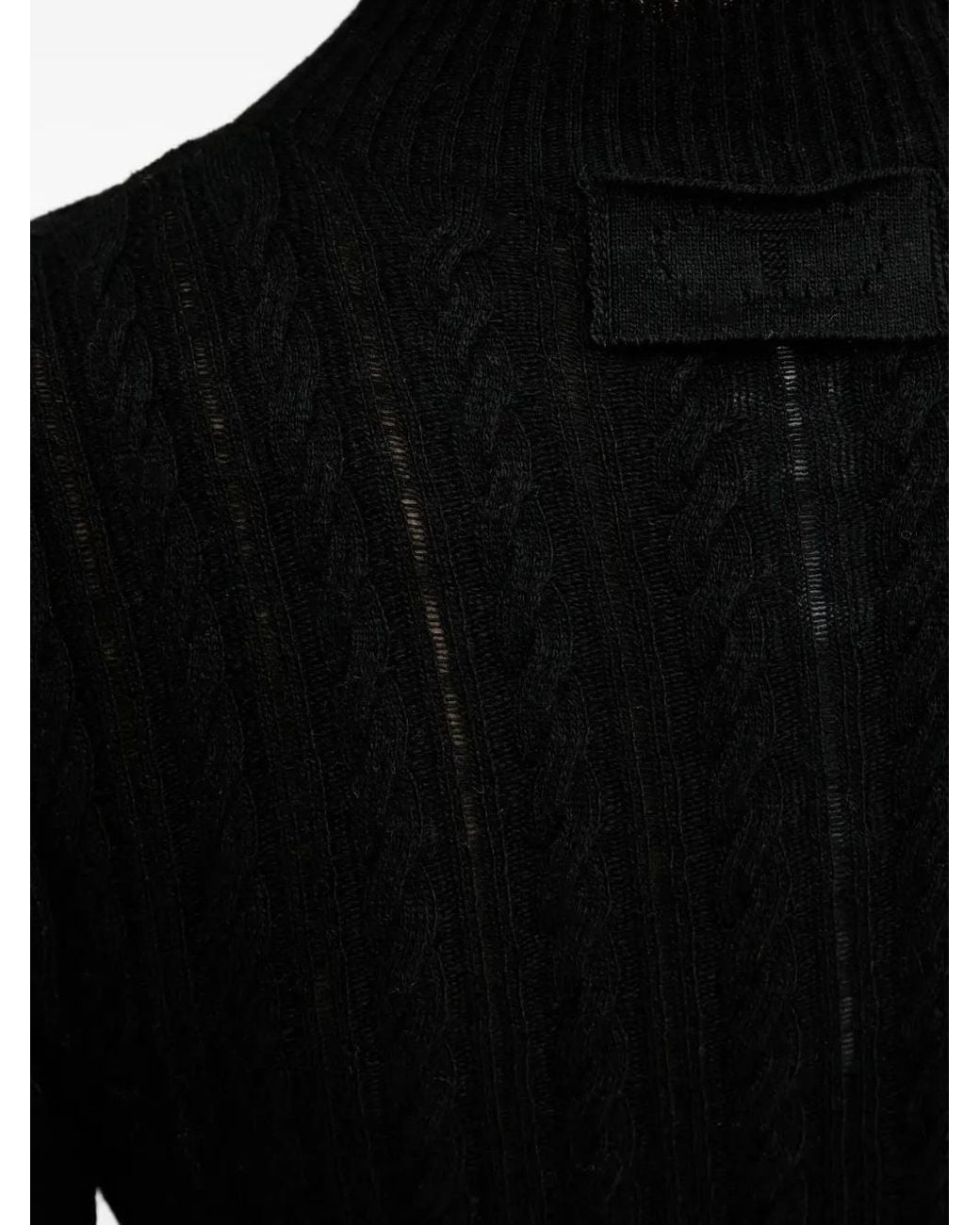 Twinset Black Cable-Knit Jumper
