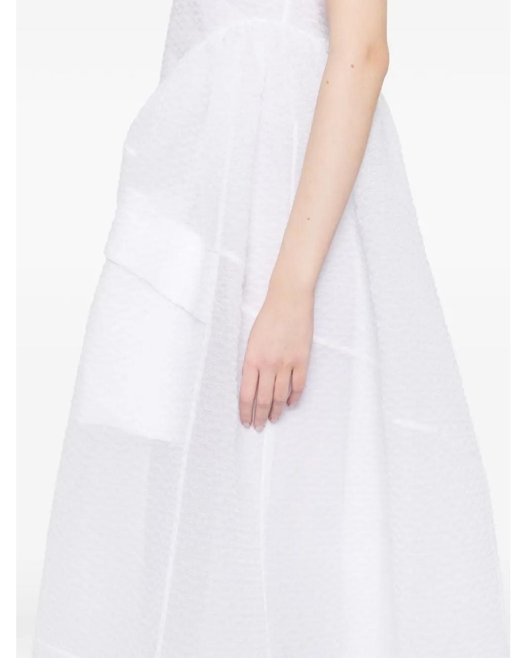 CECILIE BAHNSEN White Pocket Plumeria Petit Dress