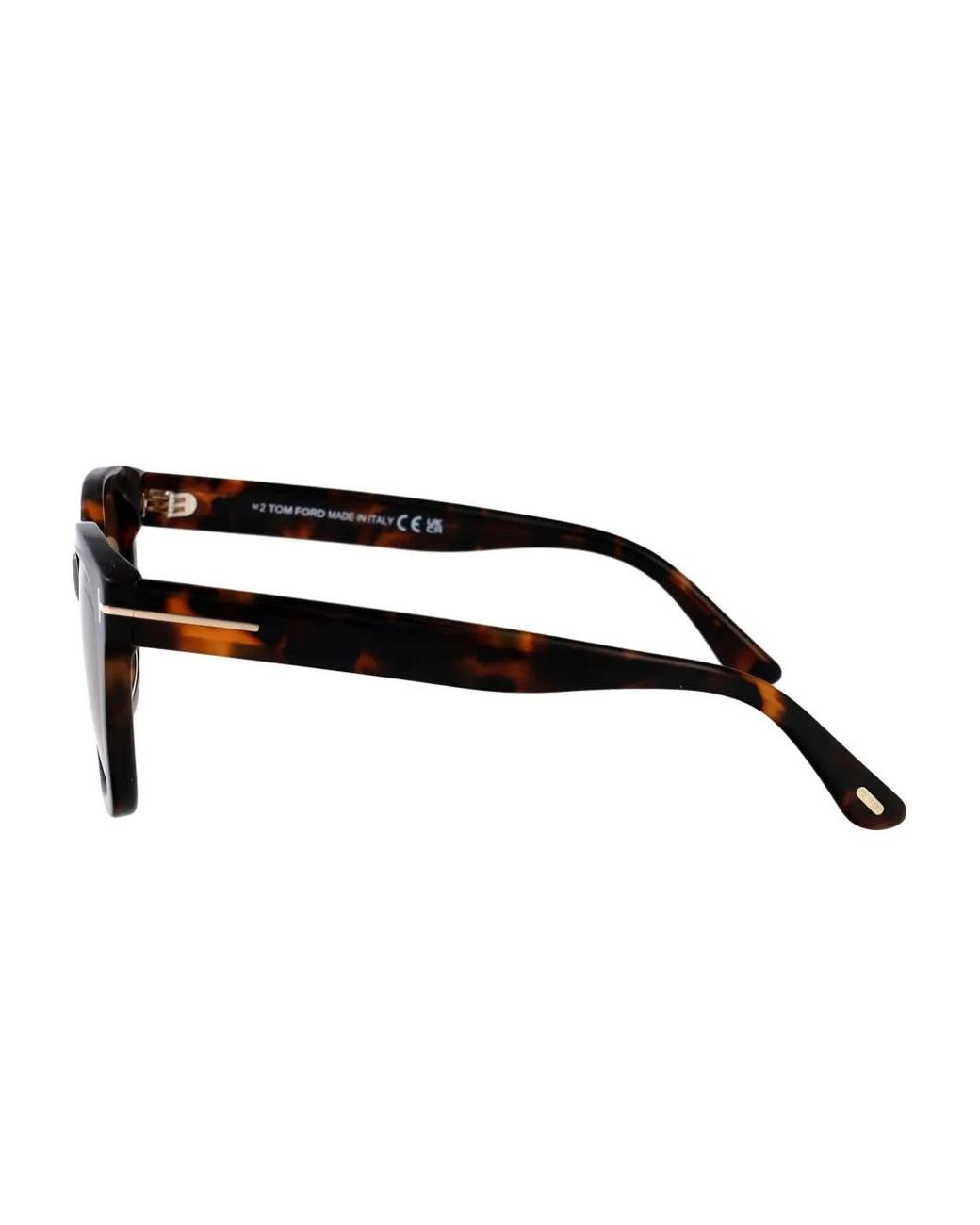 Tom Ford Brown Square-Frame Tortoiseshell Sunglasses