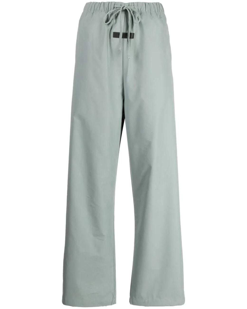 Fear Of God Blue Logo-Patch Drawstring-Waist Trousers