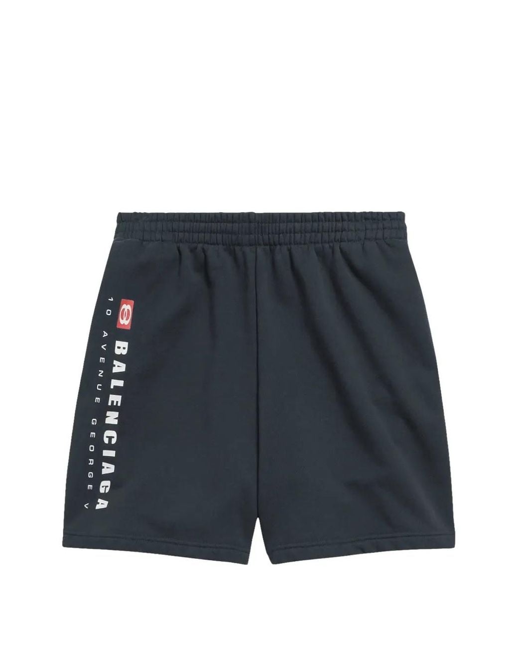 Balenciaga Blue Unity Logo-Print Shorts for men