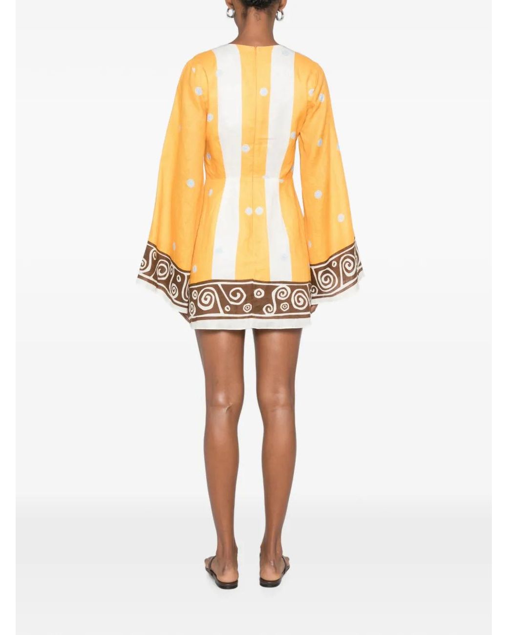 Cala De La Cruz Metallic Tessa Mini Dress