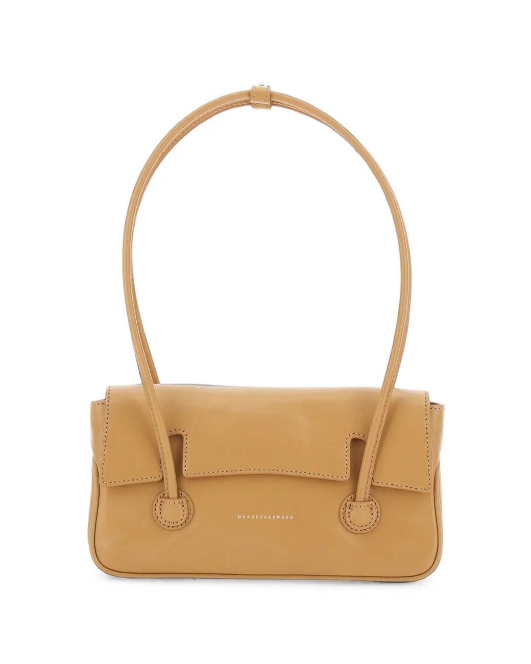MARGE SHERWOOD White Sac Porté Épaule En Cuir À Logo Imprimé