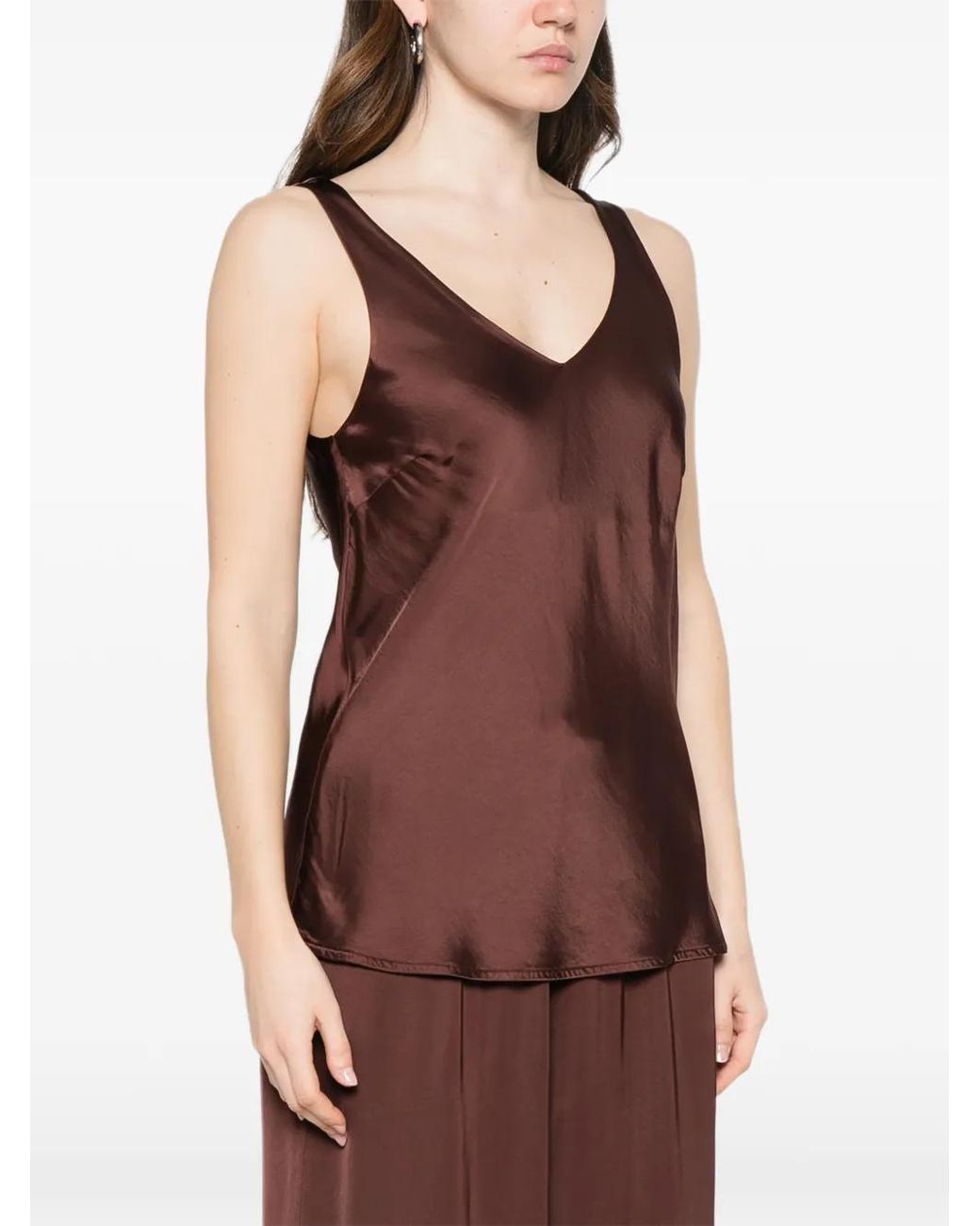 Dixie Brown V-Neck Top