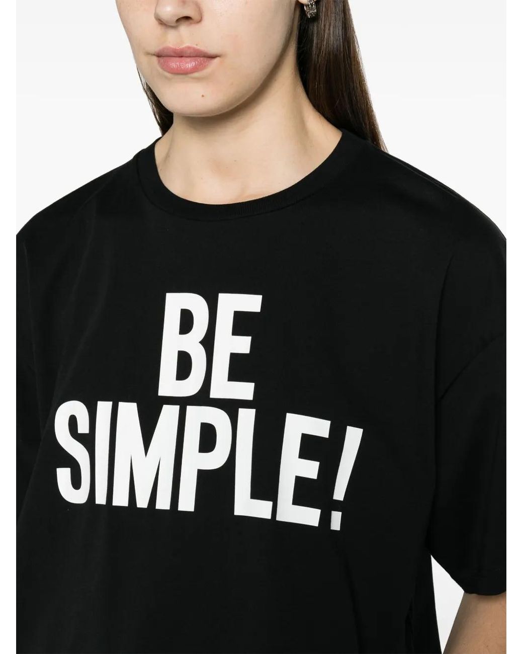 Moschino Black Slogan-Print Organic-Cotton T-Shirt