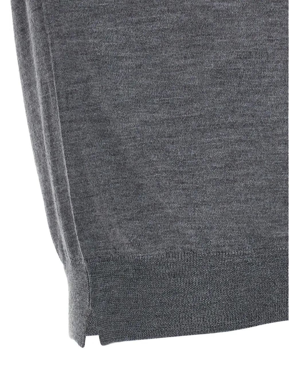 Ma'ry'ya Gray Long-Sleeve Crew-Neck T-Shirt for men
