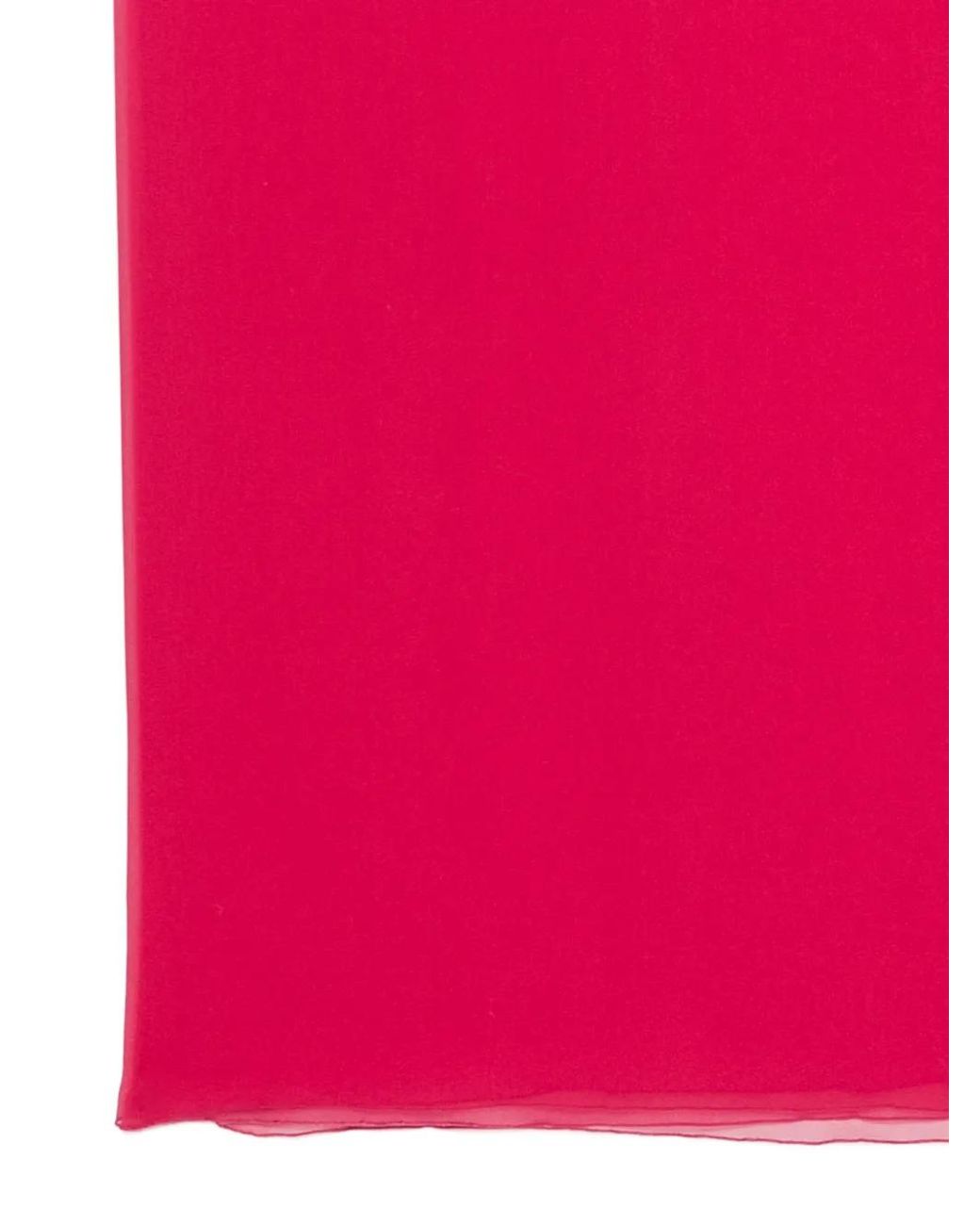 Alberta Ferretti Pink Écharpe À Design Rectangulaire