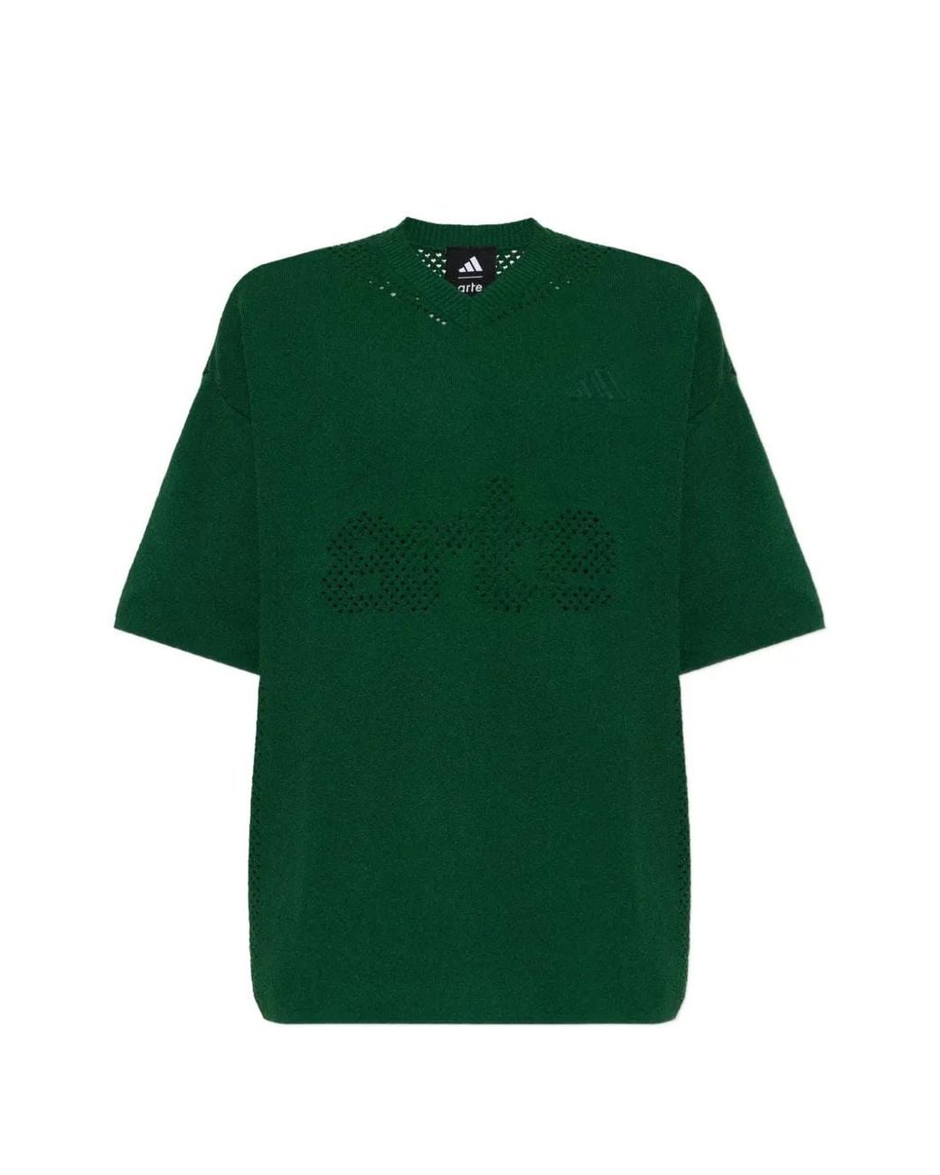 Adidas Green X Arte Antwerp Perforated-Logo T-Shirt for men