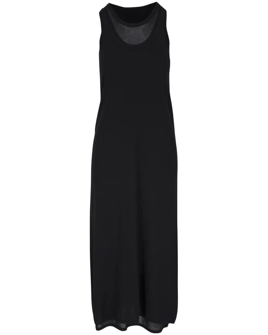 Totême Black Sleeveless Panelled Maxi Dress