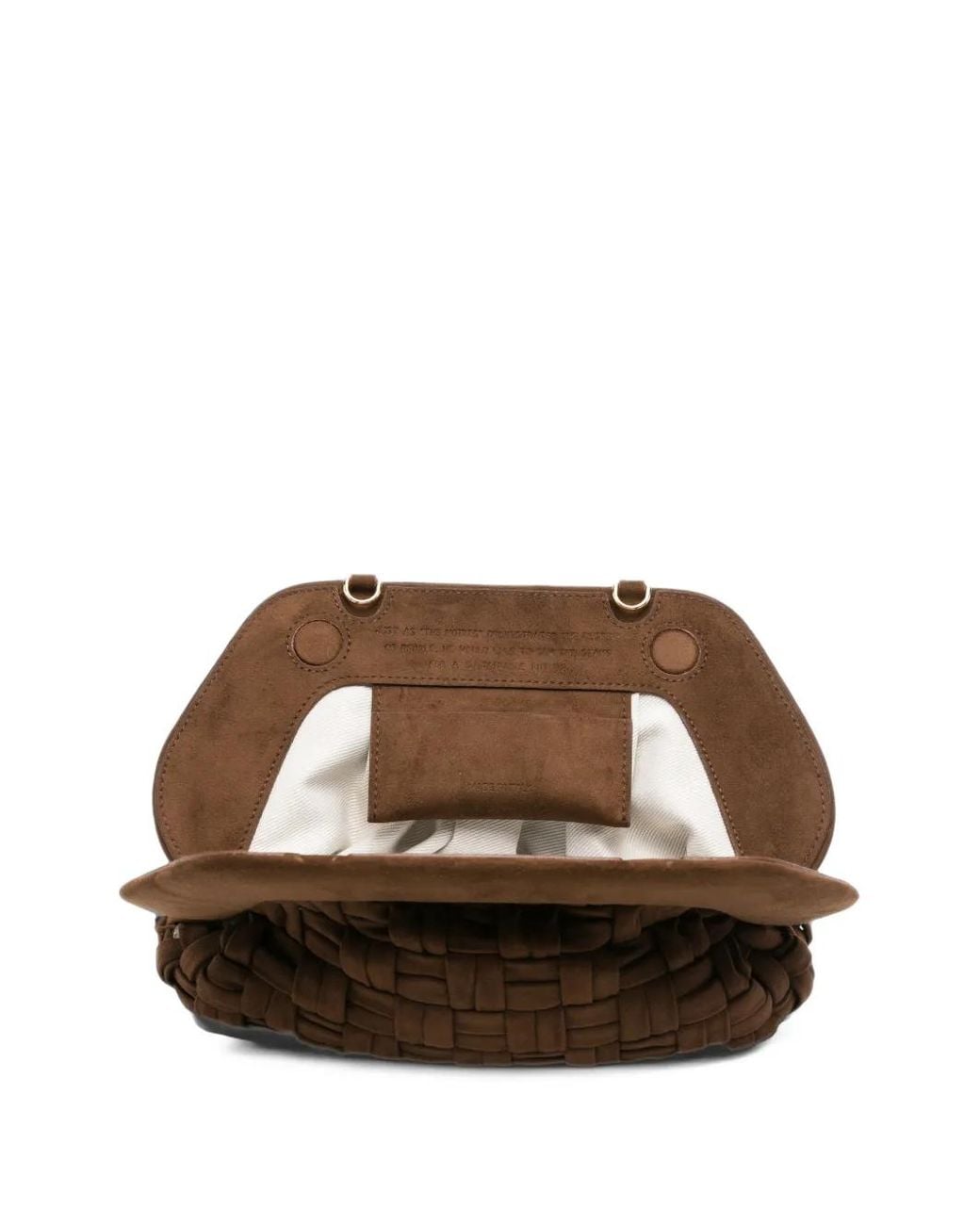 THEMOIRÈ Brown Medium Bios Woven-Design Clutch Bag