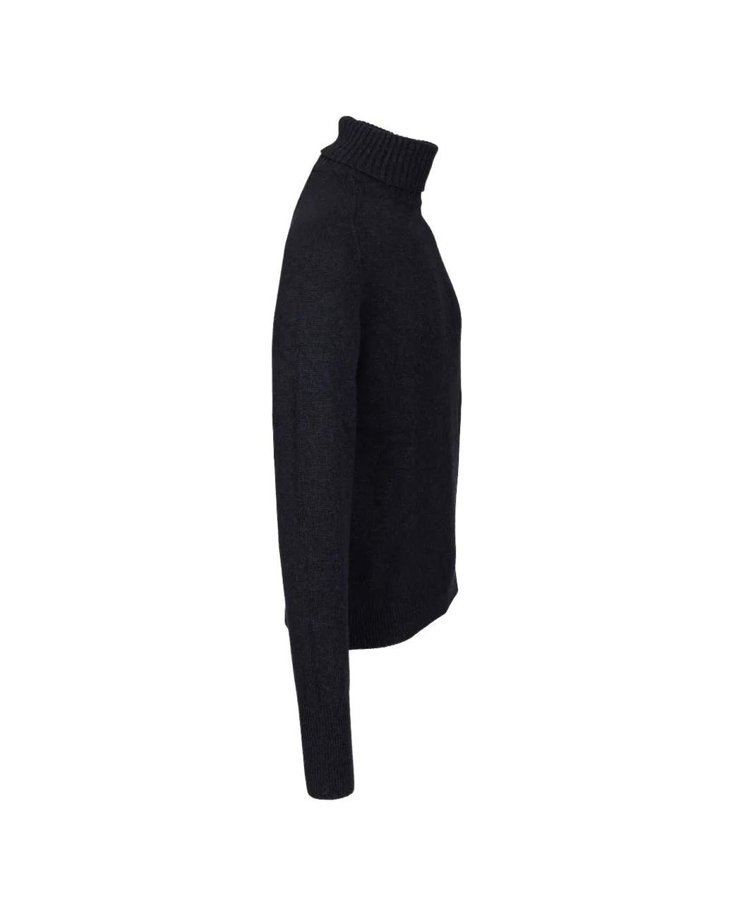 Fedeli Blue Knitted Roll-Neck Sweater for men