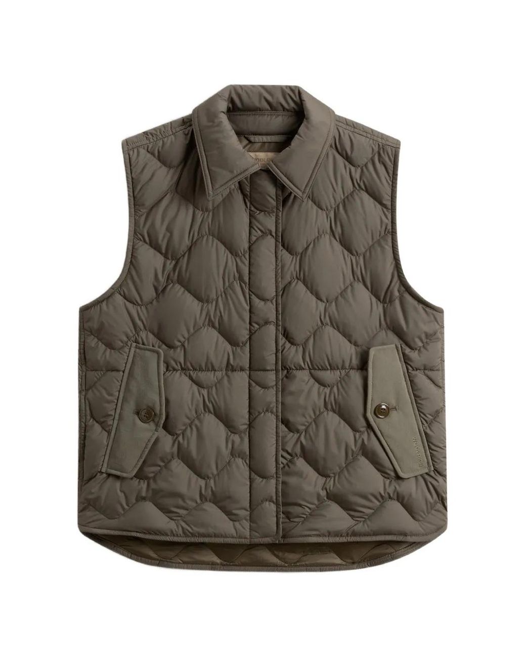 Woolrich Gray Heritage Quilted Buttoned Gilet