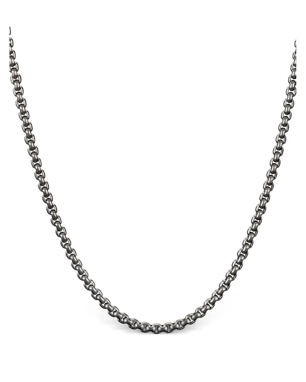 David Yurman Natural Sterling Box Chain Necklace (2.7Mm) for men
