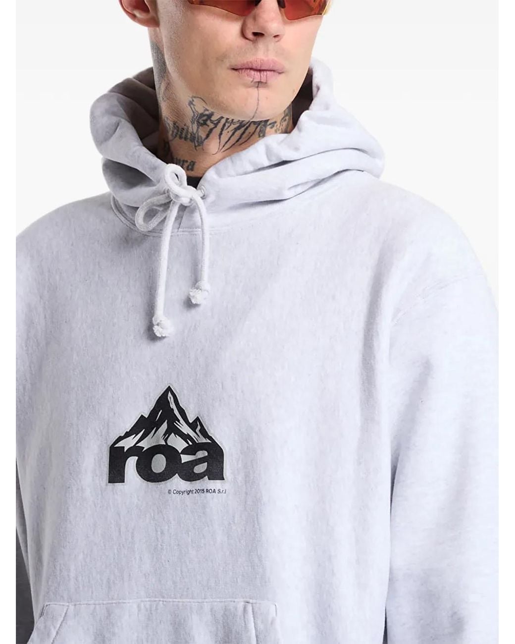 Roa White Mountain Logo Hoodie for men