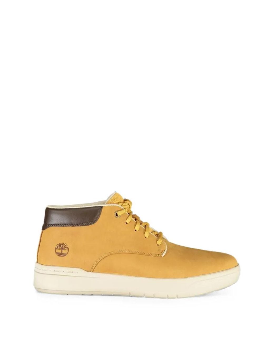 Timberland Natural Leather Lace-Up Sneakers for men