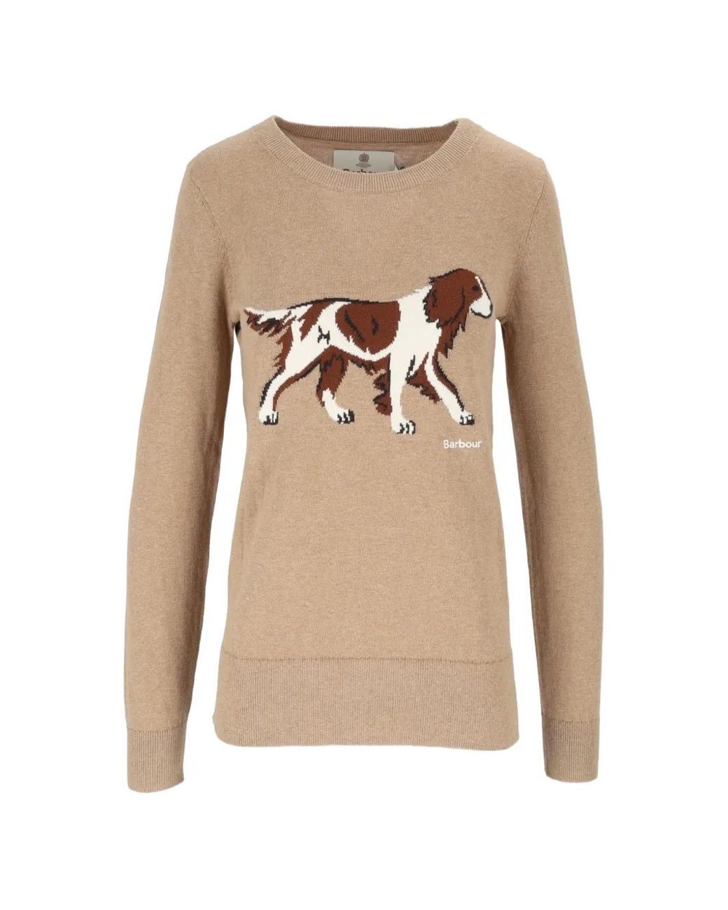 Barbour Natural Fareham Dog-Intarsia Sweater