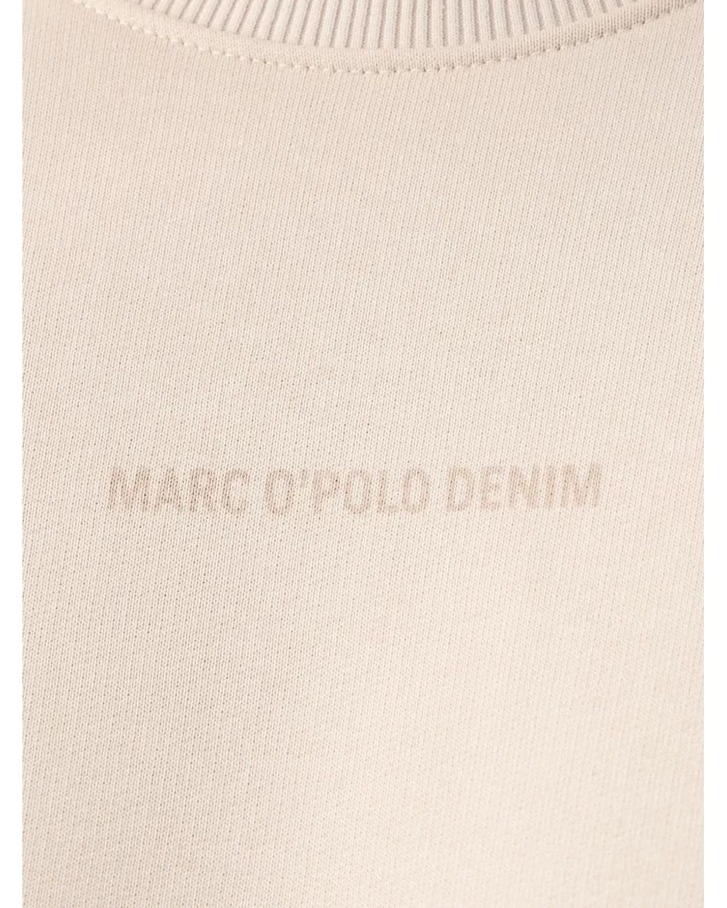 Marc O' Polo Natural Logo-Print Crew-Neck Sweater for men