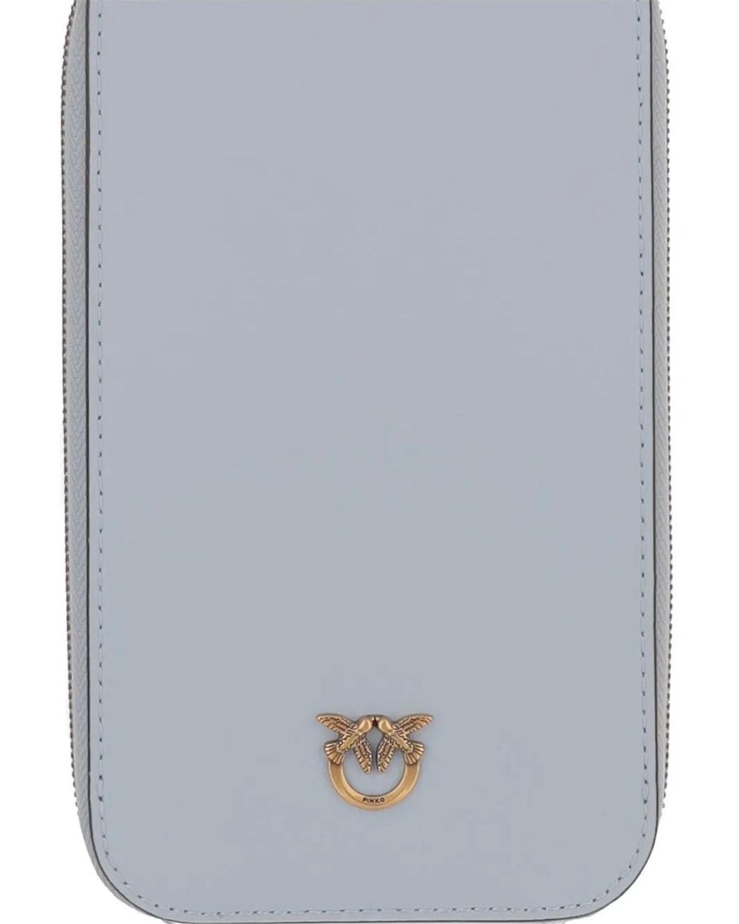 Pinko White Zip-Around Leather Smartphone Case
