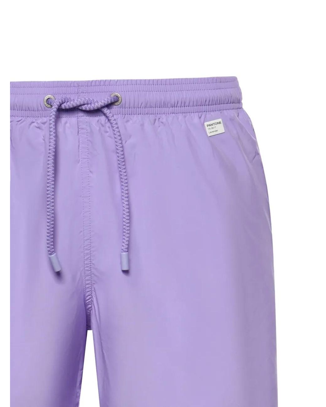 Mc2 Saint Barth Purple Logo-Patch Drawstring Swim Shorts for men
