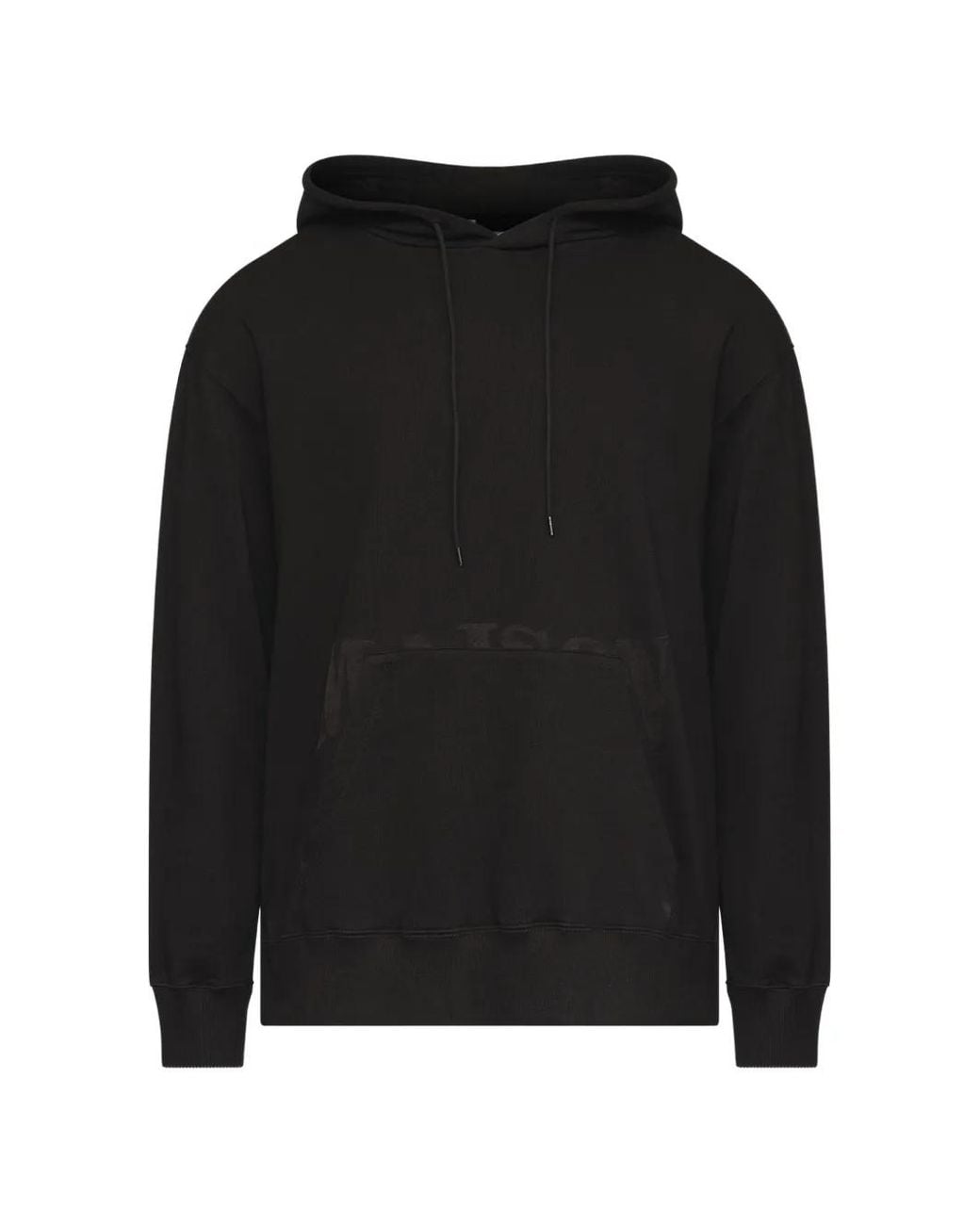 MM6 by Maison Margiela Black Unbrushed Cotton Hoodie for men
