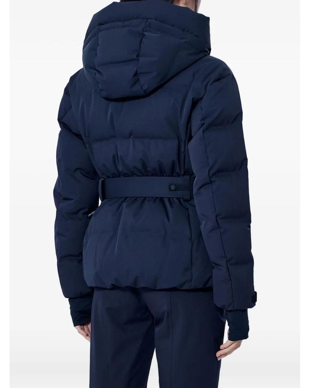 Moncler Blue Tolima Belted Quilted Jacket