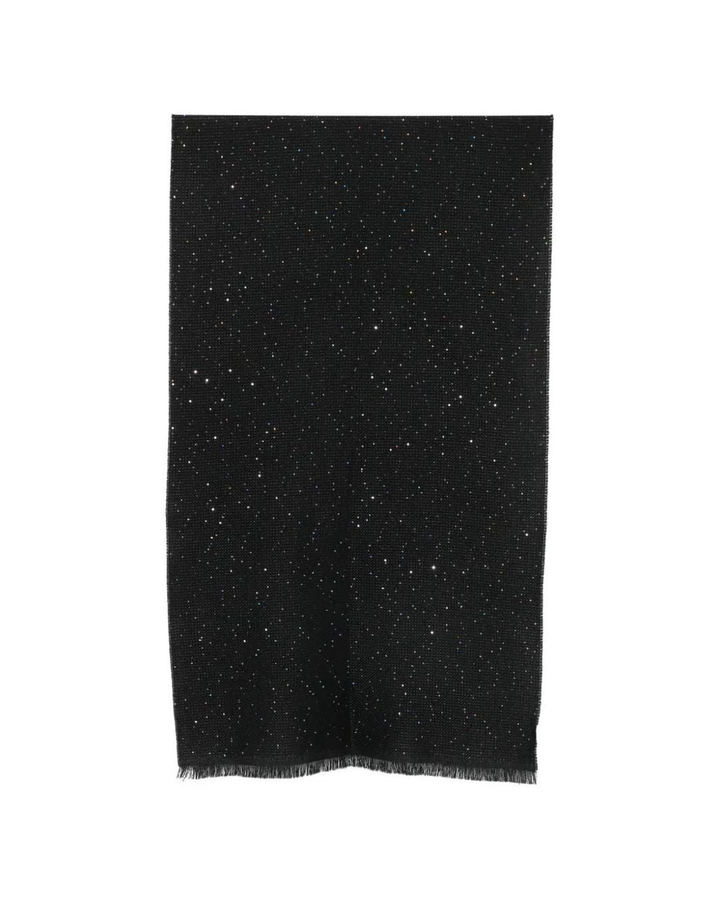 Sciarpa Con Frange E Paillettes di D'Aniello in Black