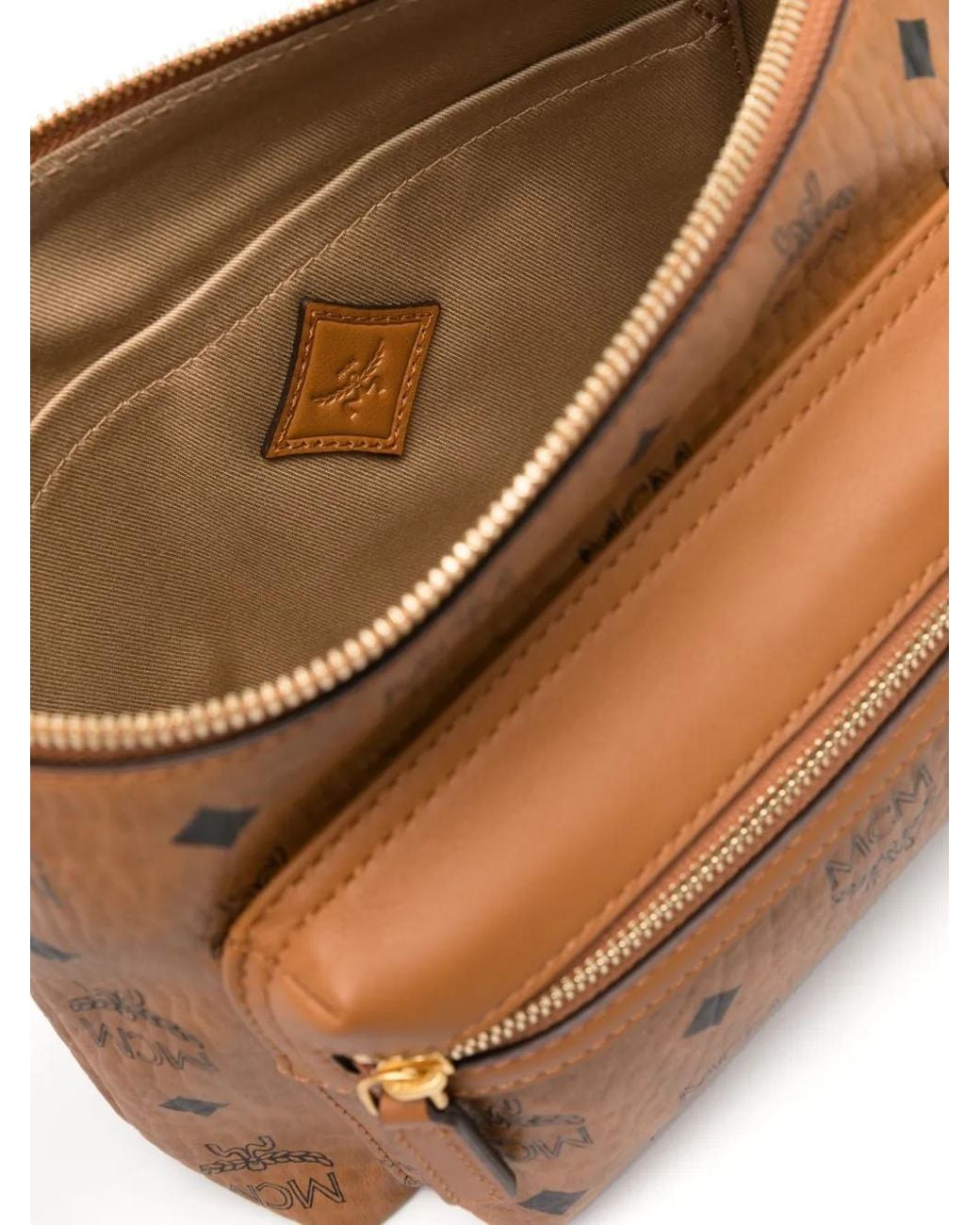 MCM Brown Small Aren Messenger Bag